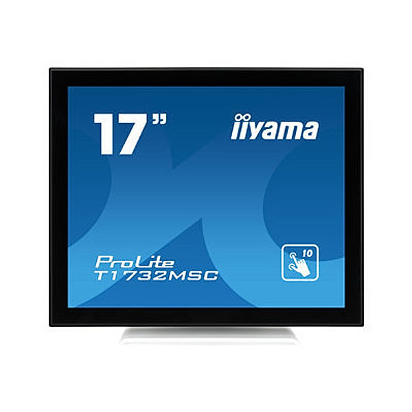 IIYAMA ProLite T1732MSC-W1AG 43cm 17Zoll kapazitives 10 Punkt Touch Display 1280x1024 5ms 250cd/m  Schutzglas VGA DVI-D USB weiss