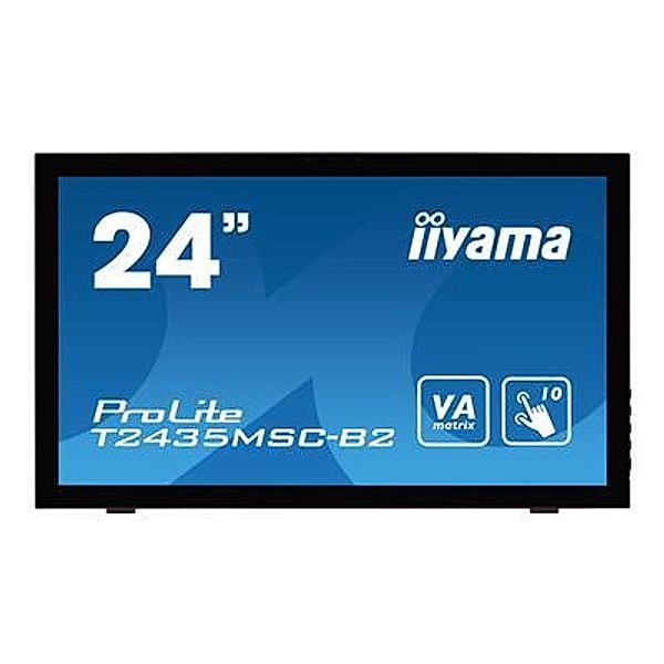 IIYAMA ProLite T2435MSC-B2 59,8cm 23,6Zoll 10 Punkt Multitouch kapazitiv 1920x1080 250cd/m  DVI-D HDMI DisplayPort Lautsprecher