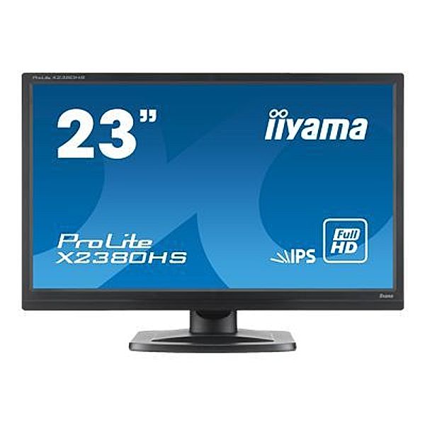 IIYAMA Prolite X2380HS-B1 58,4cm 23Zoll LED IPS FullHD 5ms VGA DVI HDMI 250 cd/m  Lautsprecher schwarz