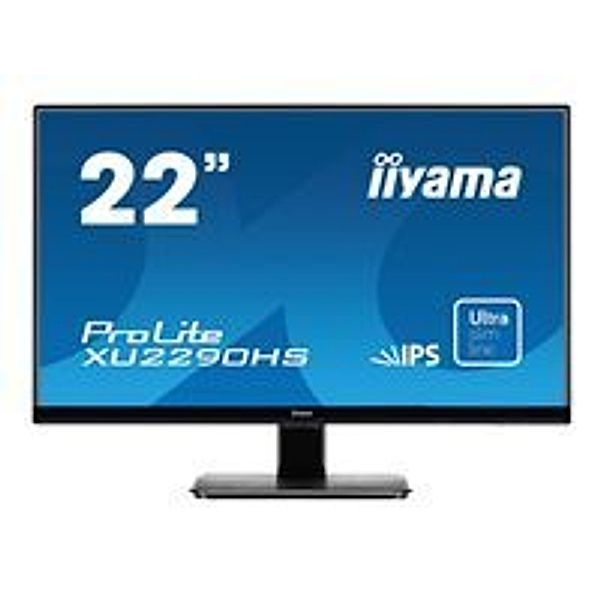 IIYAMA Prolite XU2290HS-B1 54,7cm 21,5Zoll ULTRA SLIM LINE LED LCD 1920x1080 IPS-panel 250 cd/m  Speakers VGA DVI HDMI 5ms