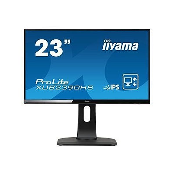 IIYAMA ProLite XUB2390HS-B1 58,4cm 23Zoll LED IPS 1920x1080 VGA DVI HDMI 250cd/m  Lautsprecher hoehenverstellbar Pivot schwarz