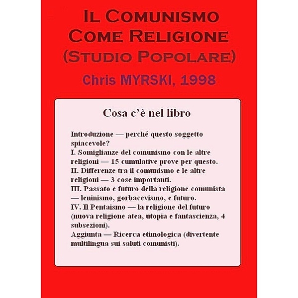 Il Comunismo Come Religione (Studio Popolare), Chris Myrski