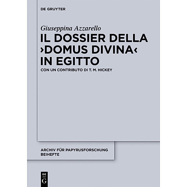 Il dossier della domus divina in Egitto, Giuseppina Azzarello