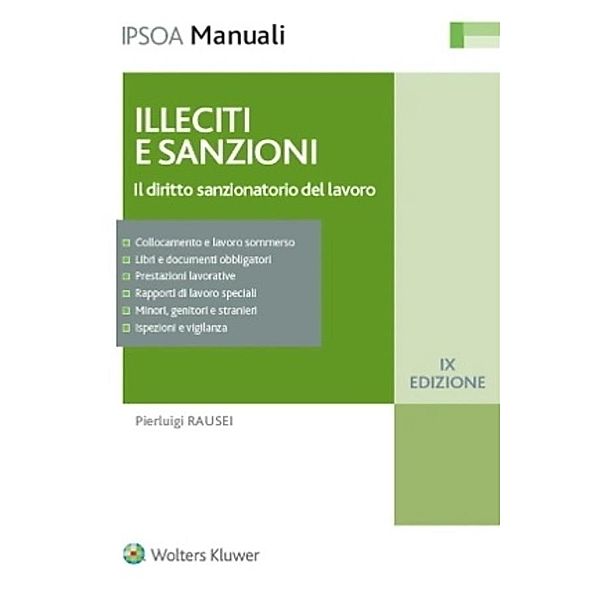 Illeciti e sanzioni - Il diritto sanzionatorio del lavoro, Pierluigi Rausei