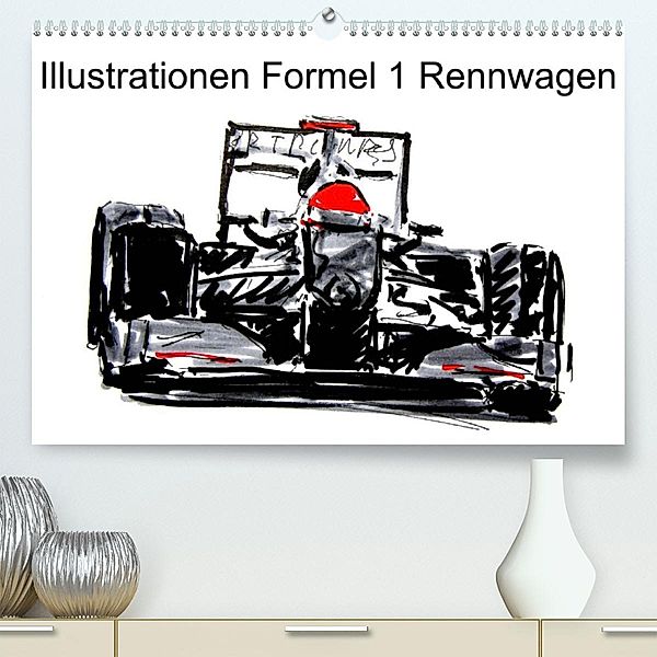 Illustrationen Formel 1 Rennwagen (Premium, hochwertiger DIN A2 Wandkalender 2023, Kunstdruck in Hochglanz), Gerhard Kraus