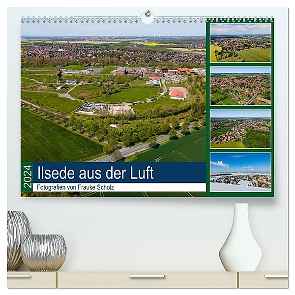 Ilsede aus der Luft (hochwertiger Premium Wandkalender 2024 DIN A2 quer), Kunstdruck in Hochglanz, Frauke Scholz