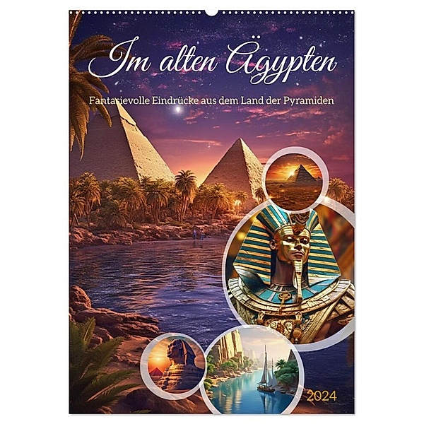 Im alten Ägypten (Wandkalender 2024 DIN A2 hoch), CALVENDO Monatskalender, Steffen Gierok-Latniak