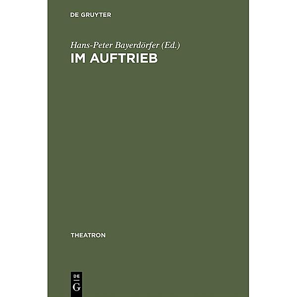 Im Auftrieb / Theatron Bd.36