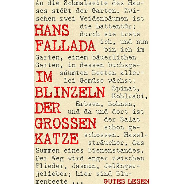 Im Blinzeln der großen Katze, Hans Fallada