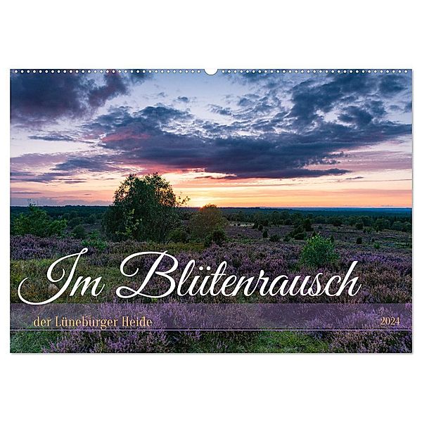Im Blütenrausch der Lüneburger Heide (Wandkalender 2024 DIN A2 quer), CALVENDO Monatskalender, Calvendo, Sandra Lorenzen-Müller