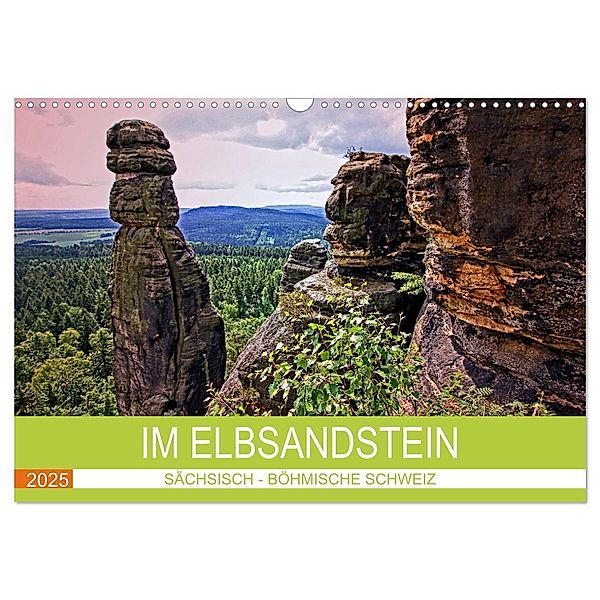 Im Elbsandstein - Sächsisch-böhmische Schweiz (Wandkalender 2025 DIN A3 quer), CALVENDO Monatskalender, Calvendo, Holger Felix