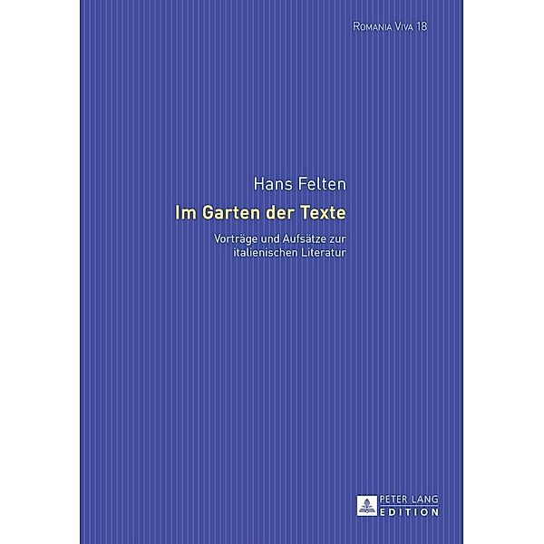 Im Garten der Texte, Felten Hans Felten