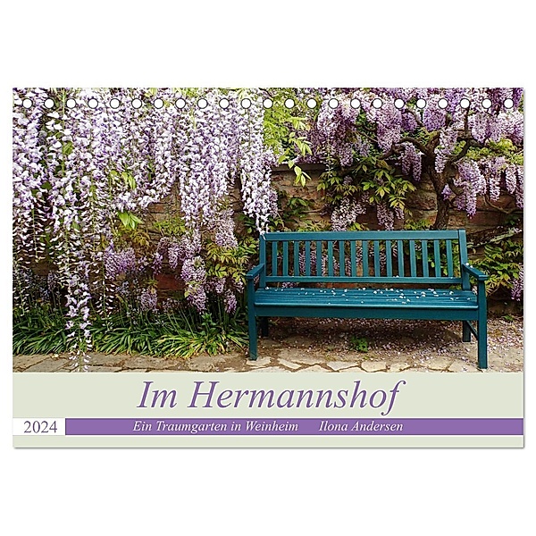 Im Hermannshof - Ein Traumgarten in Weinheim (Tischkalender 2024 DIN A5 quer), CALVENDO Monatskalender, Ilona Andersen
