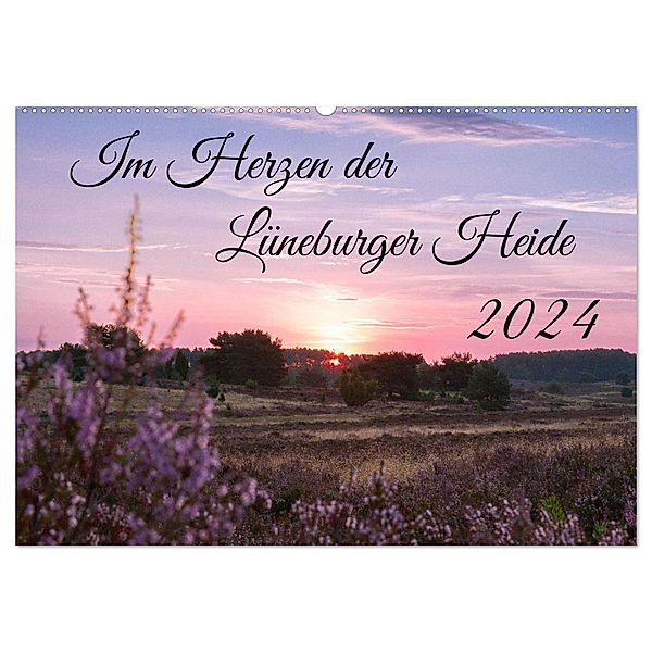 Im Herzen der Lüneburger Heide (Wandkalender 2024 DIN A2 quer), CALVENDO Monatskalender, Sandra Lorenzen-Müller