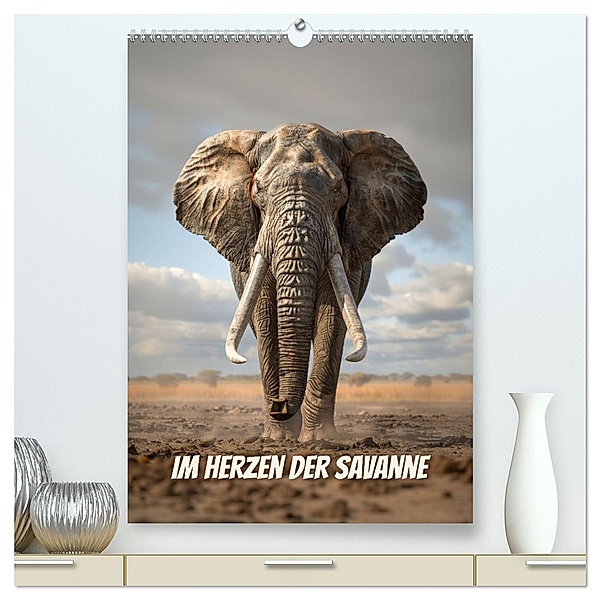 Im Herzen der Savanne (hochwertiger Premium Wandkalender 2025 DIN A2 hoch), Kunstdruck in Hochglanz, Calvendo, Peter R. Stuhlmann