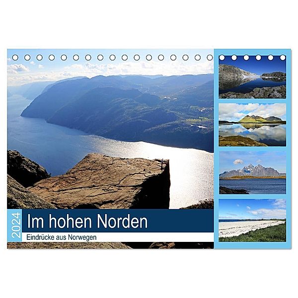 Im hohen Norden - Eindrücke aus Norwegen (Tischkalender 2024 DIN A5 quer), CALVENDO Monatskalender, Calvendo