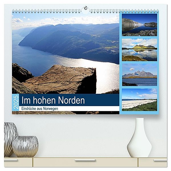 Im hohen Norden - Eindrücke aus Norwegen (hochwertiger Premium Wandkalender 2025 DIN A2 quer), Kunstdruck in Hochglanz, Calvendo