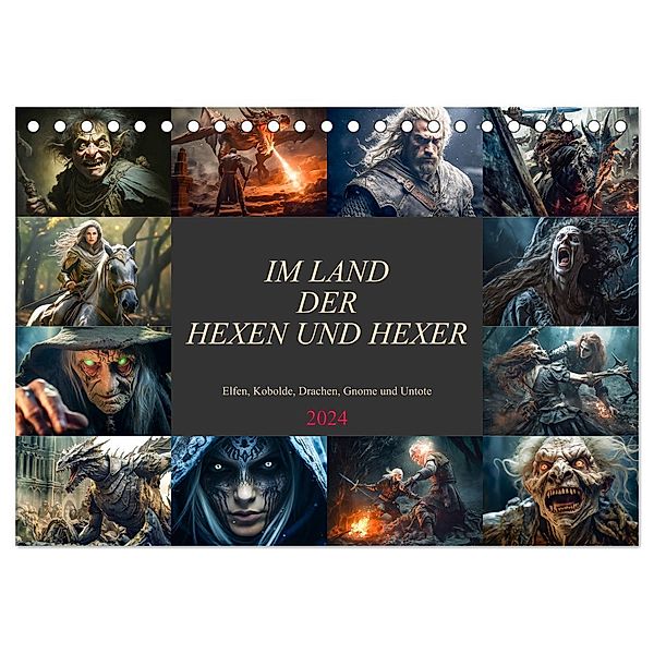 Im Land der Hexen und Hexer (Tischkalender 2024 DIN A5 quer), CALVENDO Monatskalender, Dirk Meutzner