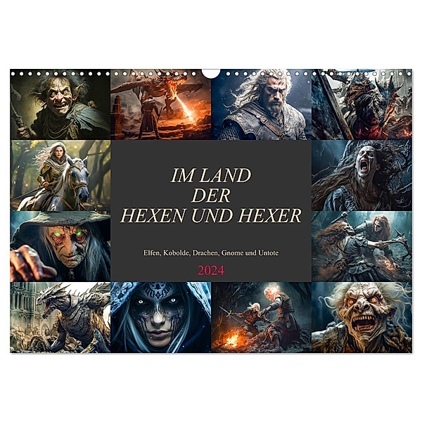 Im Land der Hexen und Hexer (Wandkalender 2024 DIN A3 quer), CALVENDO Monatskalender, Dirk Meutzner