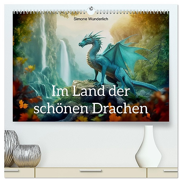 Im Land der schönen Drachen (hochwertiger Premium Wandkalender 2024 DIN A2 quer), Kunstdruck in Hochglanz, Calvendo, Simone Wunderlich