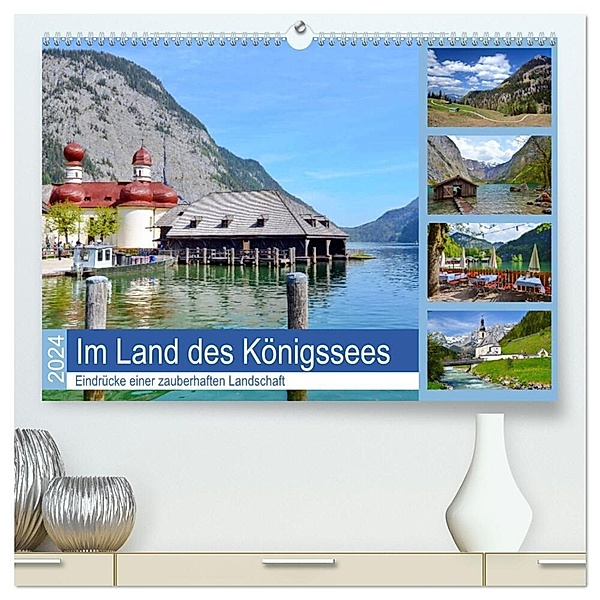 Im Land des Königssees (hochwertiger Premium Wandkalender 2024 DIN A2 quer), Kunstdruck in Hochglanz, Werner Prescher