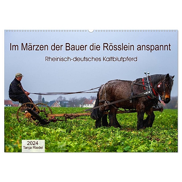 Im Märzen der Bauer die Rösslein anspannt (Wandkalender 2024 DIN A2 quer), CALVENDO Monatskalender, Tanja Riedel