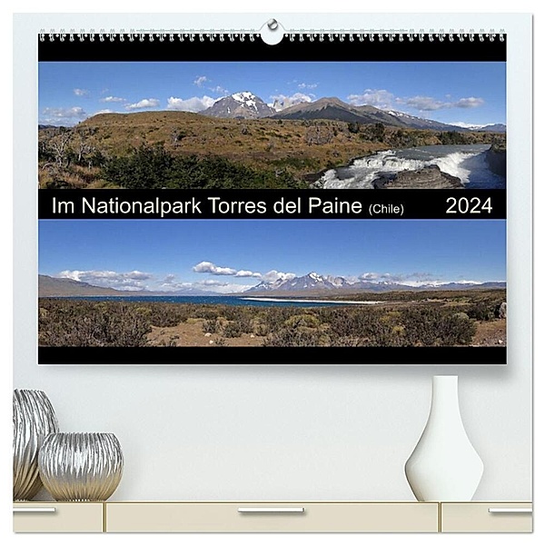 Im Nationalpark Torres del Paine (Chile) (hochwertiger Premium Wandkalender 2024 DIN A2 quer), Kunstdruck in Hochglanz, Flori0