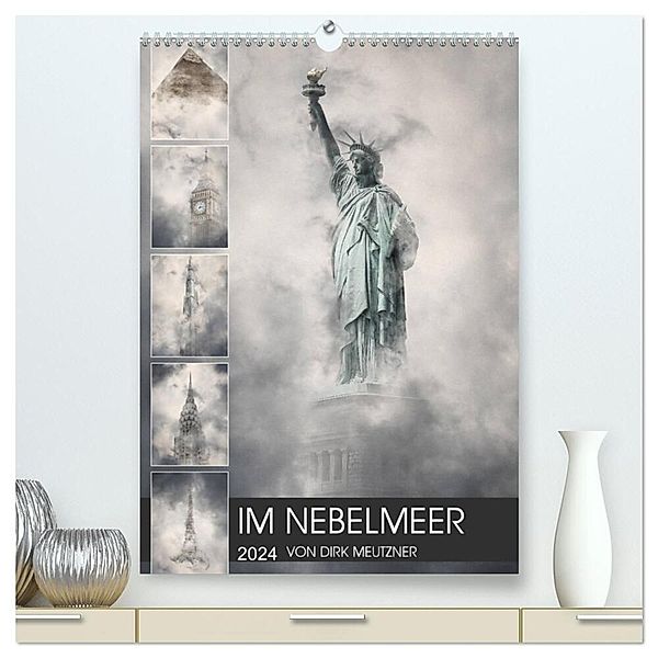 Im Nebelmeer (hochwertiger Premium Wandkalender 2024 DIN A2 hoch), Kunstdruck in Hochglanz, Dirk Meutzner