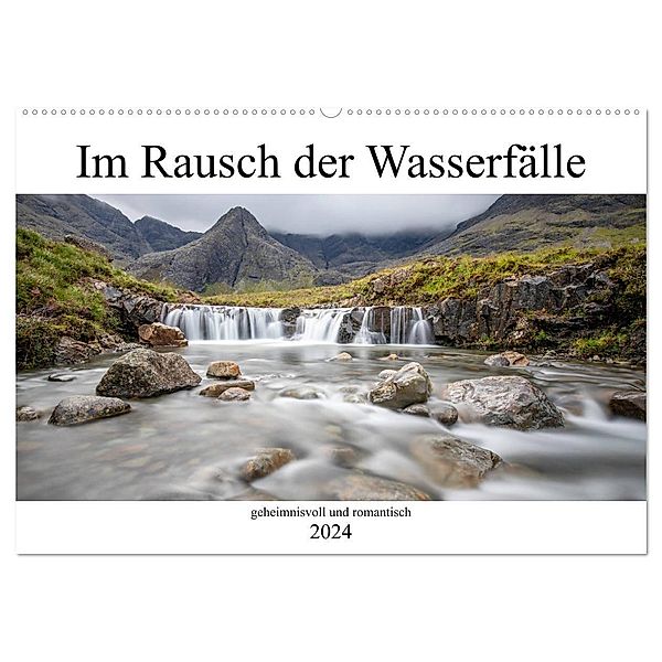 Im Rausch der Wasserfälle - geheimnisvoll und romantisch (Wandkalender 2024 DIN A2 quer), CALVENDO Monatskalender, Akrema-Photography