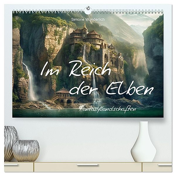 Im Reich der Elben (hochwertiger Premium Wandkalender 2024 DIN A2 quer), Kunstdruck in Hochglanz, Calvendo, Simone Wunderlich