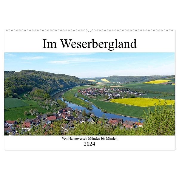 Im Weserbergland - Von Hannoversch Münden bis Minden (Wandkalender 2024 DIN A2 quer), CALVENDO Monatskalender, Happyroger