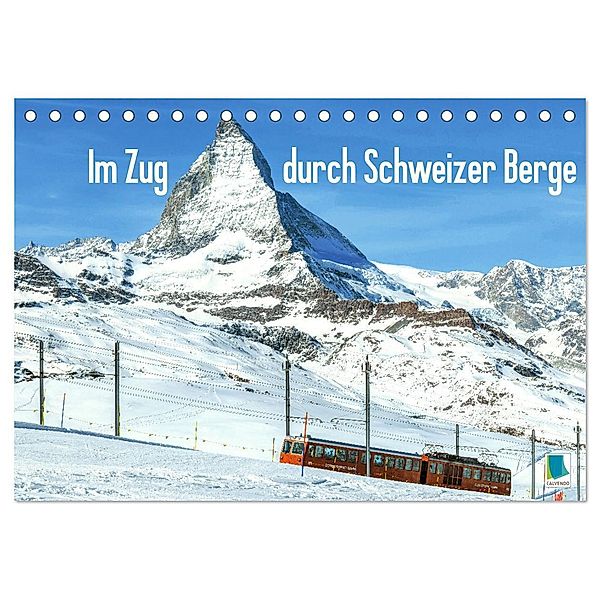 Im Zug durch Schweizer Berge (Tischkalender 2024 DIN A5 quer), CALVENDO Monatskalender, Calvendo