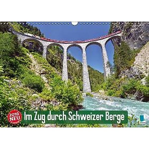 Im Zug durch Schweizer Berge (Wandkalender 2016 DIN A3 quer), Calvendo
