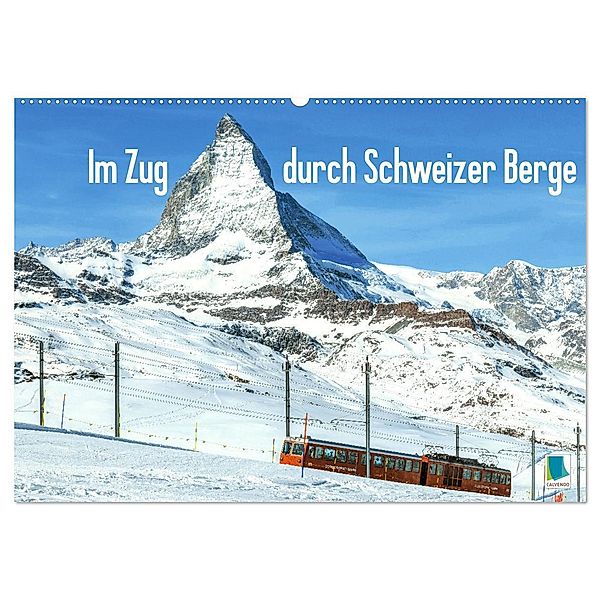 Im Zug durch Schweizer Berge (Wandkalender 2024 DIN A2 quer), CALVENDO Monatskalender, Calvendo