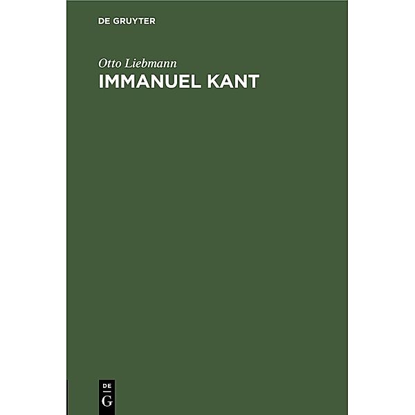 Immanuel Kant, Otto Liebmann