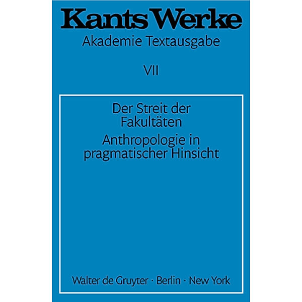 Immanuel Kant: Werke: Band 7, Immanuel Kant