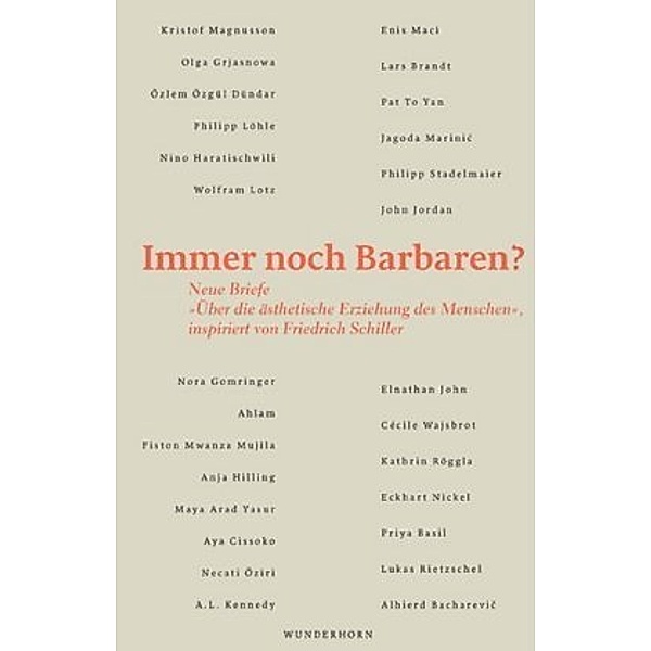 Immer noch Barbaren?, Karl-Heinz Lüdeking, Ahlam, Alhierd Bacharevic, Priya Basil, Lars Brandt, Aya Cissoko, Özlem Dündarn, Gomringe