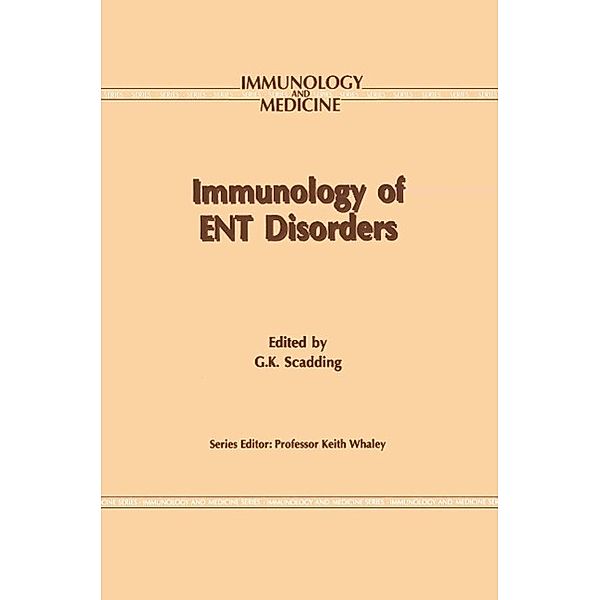 Immunology of ENT Disorders / Immunology and Medicine Bd.23