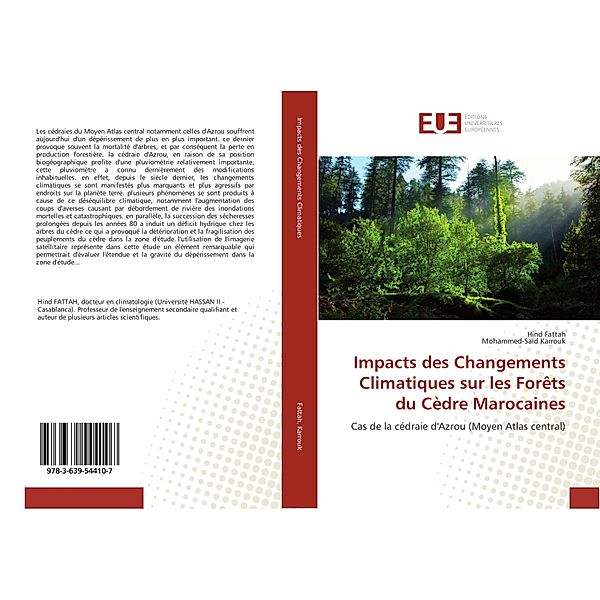 Impacts des Changements Climatiques sur les Forêts du Cèdre Marocaines, Hind Fattah, Mohammed-Said KARROUK