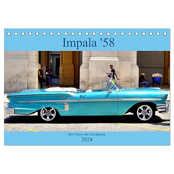 Impala '58 - Ein Chevy der Extraklasse (Tischkalender 2024 DIN A5 quer), CALVENDO Monatskalender, Henning von Löwis of Menar