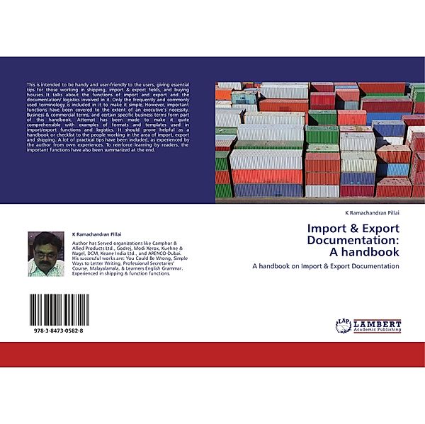 Import & Export Documentation: A handbook, K Ramachandran Pillai