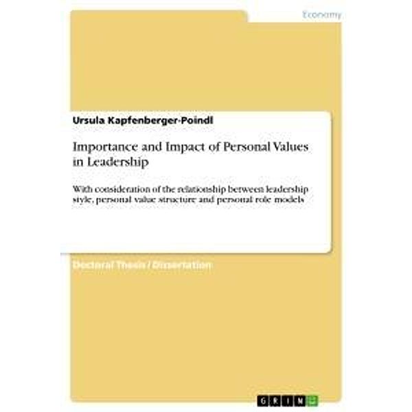 Importance and Impact of Personal Values in Leadership, Ursula Kapfenberger-Poindl