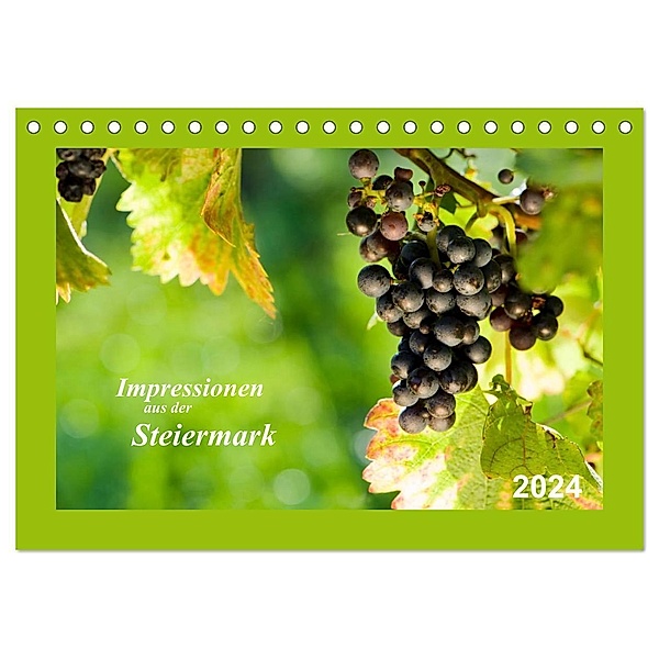 Impressionen aus der Steiermark (Tischkalender 2024 DIN A5 quer), CALVENDO Monatskalender, Judith dzierzawa