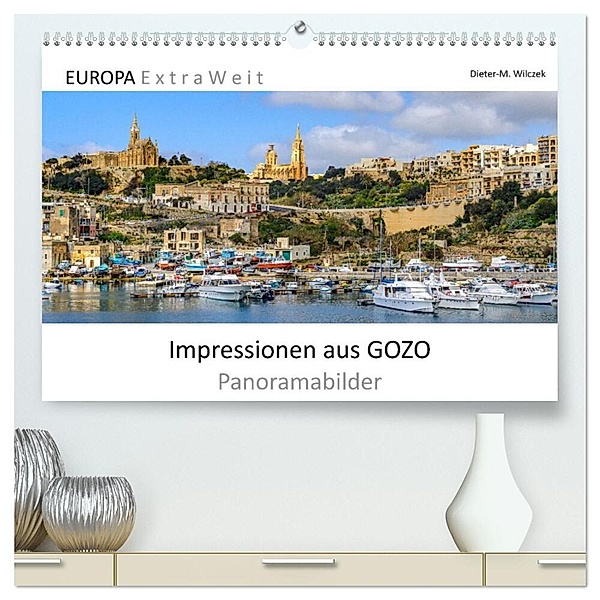 Impressionen aus GOZO - Panoramabilder (hochwertiger Premium Wandkalender 2024 DIN A2 quer), Kunstdruck in Hochglanz, Dieter Wilczek