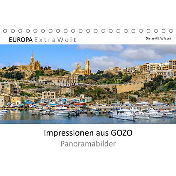 Impressionen aus GOZO - Panoramabilder (Tischkalender 2022 DIN A5 quer), Dieter-M. Wilczek