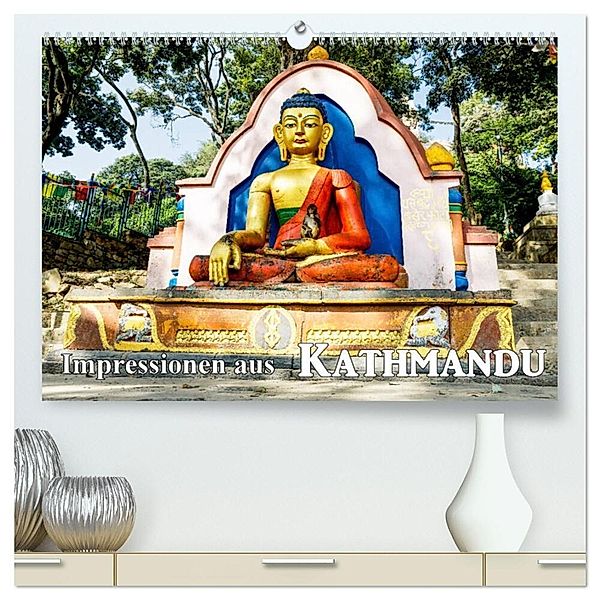 Impressionen aus Kathmandu (hochwertiger Premium Wandkalender 2024 DIN A2 quer), Kunstdruck in Hochglanz, Frank Baumert