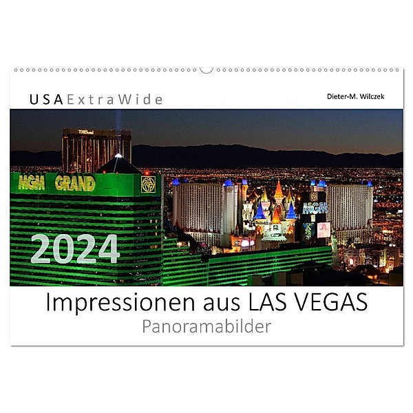 Impressionen aus LAS VEGAS Panoramabilder (Wandkalender 2024 DIN A2 quer), CALVENDO Monatskalender, Dieter-M. Wilczek