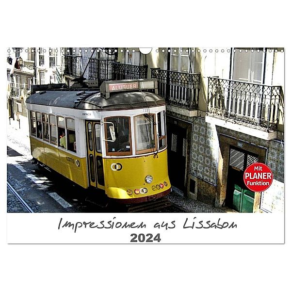 Impressionen aus Lissabon (Wandkalender 2024 DIN A3 quer), CALVENDO Monatskalender, Andrea Ganz