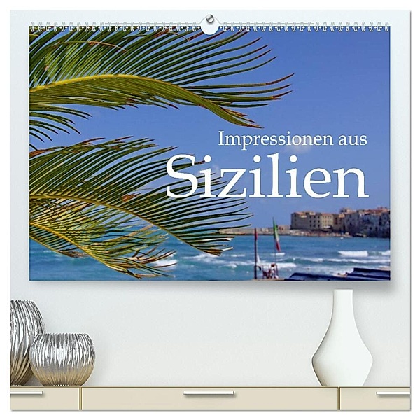 Impressionen aus Sizilien (hochwertiger Premium Wandkalender 2024 DIN A2 quer), Kunstdruck in Hochglanz, M.Polok