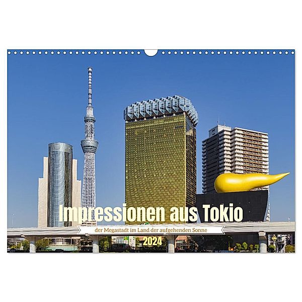 Impressionen aus Tokio, der Megastadt im Land der aufgehenden Sonne (Wandkalender 2024 DIN A3 quer), CALVENDO Monatskalender, Calvendo, Christian Müller